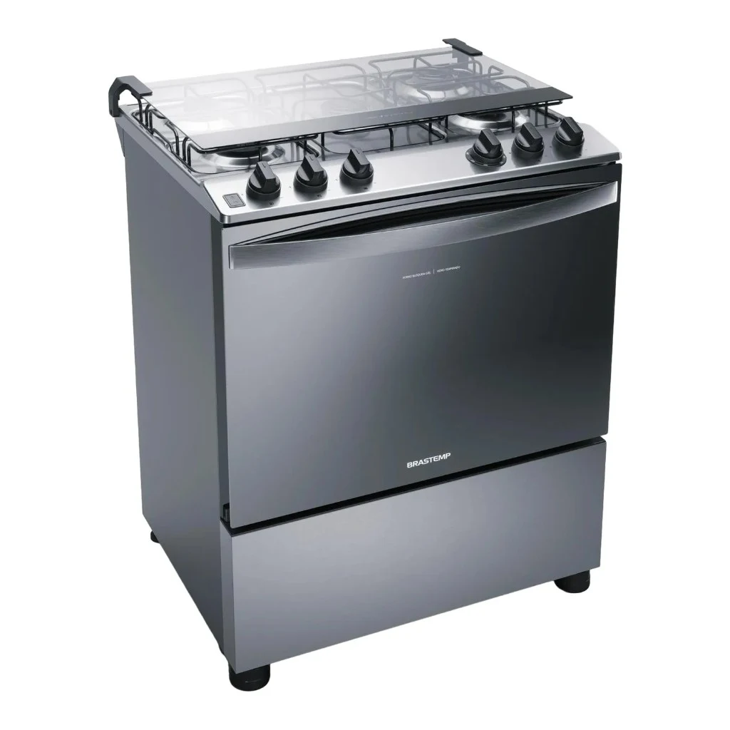 Fogão a gás Brastemp BFS5NCR cinco bocas em inox